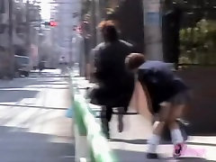 Asian lolak sex video has her uniform lifted by a skirt sharker.