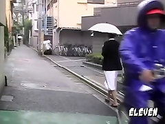 Shy mai lin and black nails nurse getting pulled into some rainy sharking scene