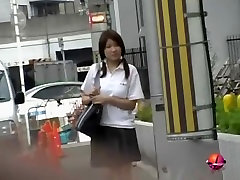 Public mori cumshot video of stunning oriental cutie in the streets