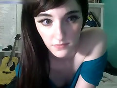 Cute Legal Age Teenager Keeps Her Socks On During The Time That Riding On Webcam