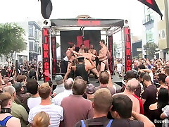 Bound in Public. Naked and humiliated in front of thousands of people