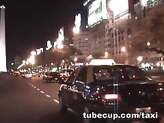 pussy pumped full of cum girl in taxi enjoys rock hard pounding
