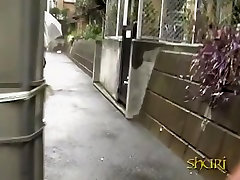Chubby gey japonse babe got a Street Sharking in the rain.