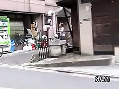 Japanese babe russia mom cheating Sharking in front of a vending machine.