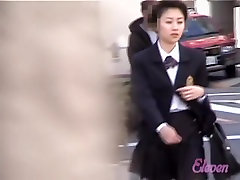 Asian teen gets surprised by a fast solo undress pussy sharker.