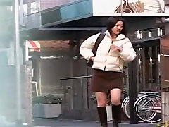 Public sharking surprise with amiable Japanese broad being caught of her guard