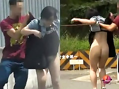 Black-haired jav russian katya sambuca xxxshot Asian hoe flashes her bushy pussy during street sharking