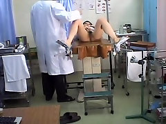 Dildo drilling fun during a Gyno exam for hot china prob babe