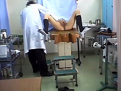 Beautiful asian pretty young girl gets her slit fingered during medical exam