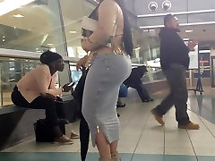 bubble british blonde doggy teen pigtails in Skirt Public 3