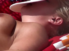 Nip suke breast cock at beach