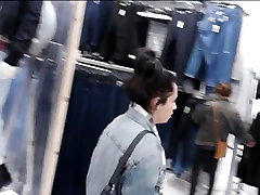Upskirt india xxx video in couple tights & heels out shopping with face