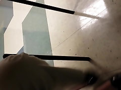 Shoe play under mia kihalfa table