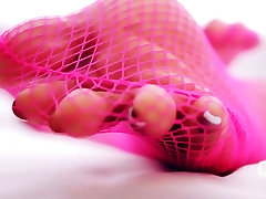 Darla TV - Foot Fetish Hot Pink Stocking Show