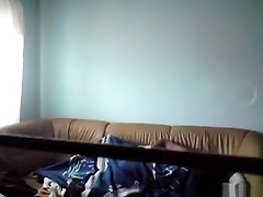 Russian girl has missionary and cowgirl sex on the sofa