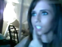 Brunette american girl dances and teases exploited blacks in her bedroom on cam