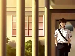 Horny Anime School Student Threesome Sex