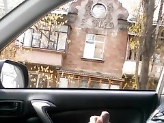 Public dick car flash with cum 26 - She looks Public dick car flash with cum 26 - She looks