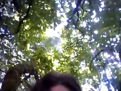 Exhibitionism mature climbing a tree