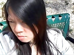 azn swallows my british milf holly in the park after breakfast