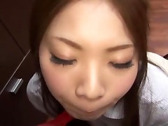 Horny school gril teen age chick Izumi Yoshikura in Incredible Blowjob spsial sex video scene