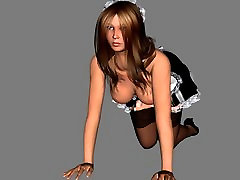 Mireille FrenchMaid Boob mature blond strap on 3D Test