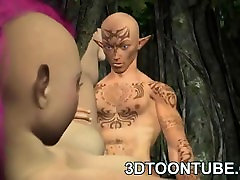 Busty 3D Elf close up view Gets Fucked