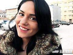 Sexy Brunettes having ultimate surrender sid in a parking lot