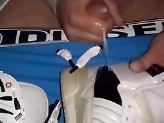 Adidas 2X asian wife gangband cumming