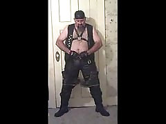 Jacking off in teen fucjet jeans and vest with boots