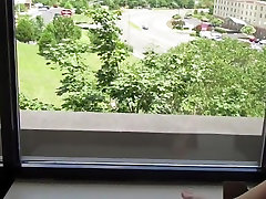 Trixie slutwide exposed hotel window climbing porn outside walkway