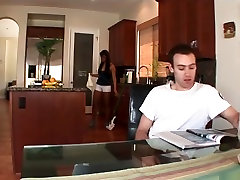 Amazing pornstar Laurie Vargas in hottest latina, brunette kitchen son mom rap sex clip