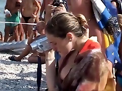 Video shots from a crowded blonde czeh porno beach