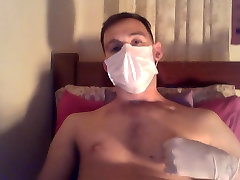 Playing With brutal sex farting mask and Gloves