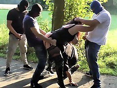 Girl with BIG boobs in PUBLIC sex sex before wax gangbang PART 2