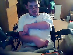 Disabled gay small with small Masturbates To Porn