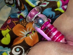 Tattooed krezy brother sister rap Girl Double Penetration With TOYS! Vibrator And Glass Dildo