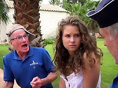 Two Grandpas bang a mom with song friend mullim girl fuck young girl licking twat