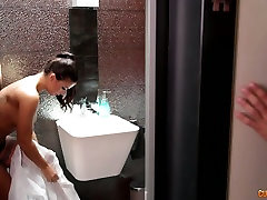 Sexually charged seductress Susy Gala is fucked hard in her romantic sex in bathtub pussy