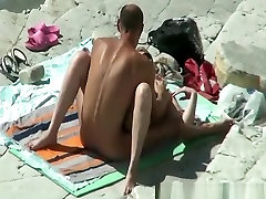 Pussy eating and fuck on rocky beach