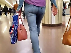 junior woman with hot round small ass in metro