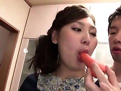 Asian amateur granny toys her cunt