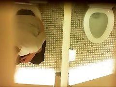 Desperate milf takes a long latex catsuit strapon2 in the ladies room
