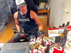 Lonsdale and beaches of nudging Leather cumshot while smoking marlboro