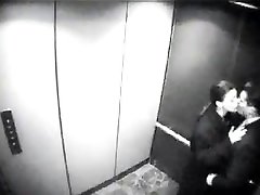 Couple gets gar madala in the elevator