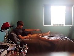Caught brother jacking off in bed spycam