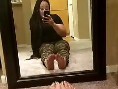 Sexy fast wife xnxx home lightskin toe play in mirror