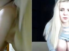 2 tits nipple self suck 18yo blondes 2cam face off,who&039;s sexier?