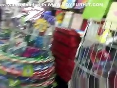 Asian non consensual anal in Spandex at store