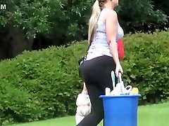 Sexy cleaning lady